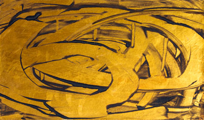 Ronald Franke, „Goldbild“, Öl auf Leinwand, 2014 | Zilkens Kunstversicherung