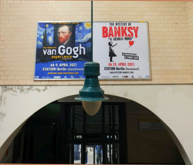 Station Berlin: früher vbc, heute Banksy van Gogh - dann doch lieber MISA; Foto Stefan Kobel