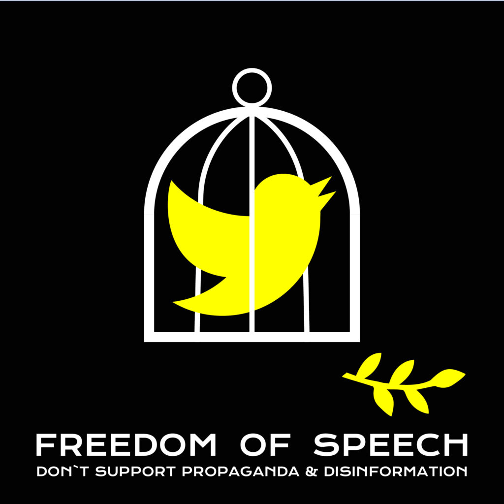 Fits unfortunately to many topics at the moment; HINKU Mainostoimisto "Freedom of Speech", free via creativesforukraine.com