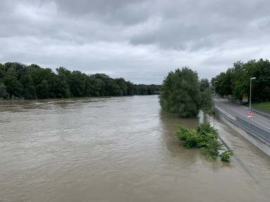 Die Donau bei Ingolstadt am 4.6.2024