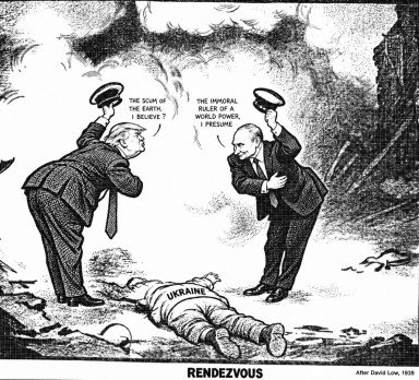 Das Original zeigte im September 1939 Hitler und Stalin, die gerade Polen unter sich aufgeteilt hatten.